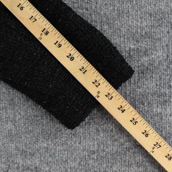 Zara Jacket Women Medium Metallic Thread Tweed Cropped Blazer Black Party Office - Picture 10 of 10